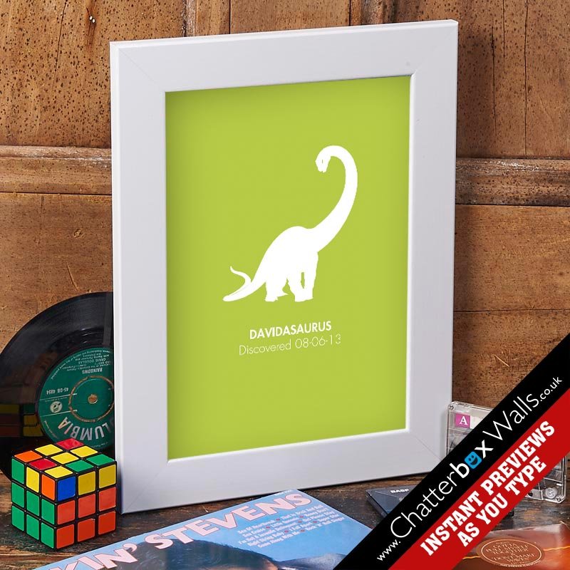 personalised dinosaur print