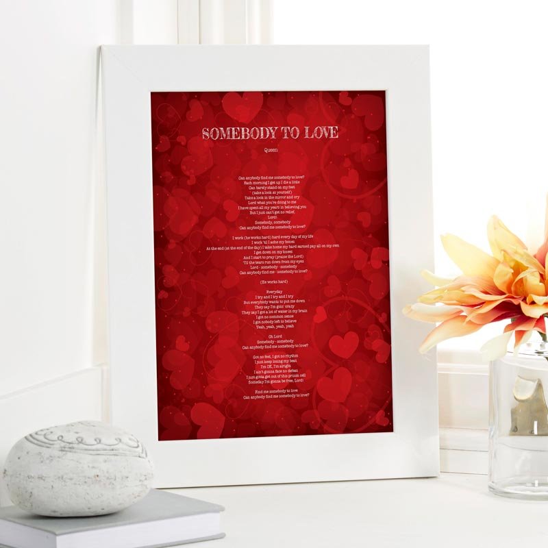 favourite song personalised gift print canvas