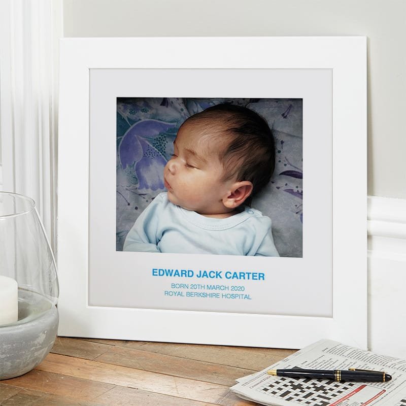 new born baby photo gift with your words