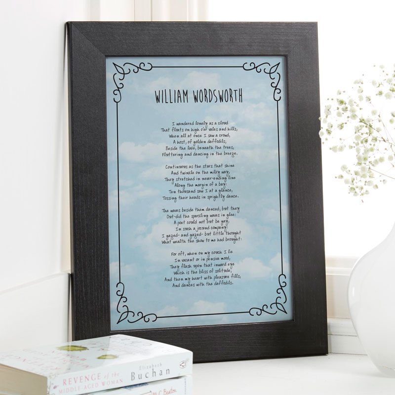 william wordsworth poem personalised framed print
