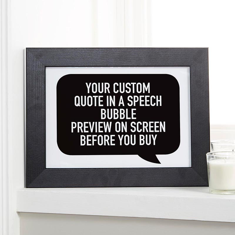 custom text wall art cartoon speech bubble