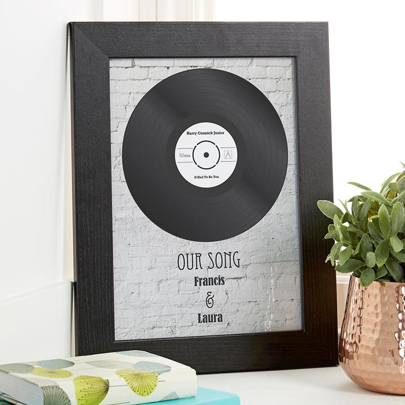 Personalised FAVOURITE SONG designed as Vinyl RecordFramed Print or Poster 
