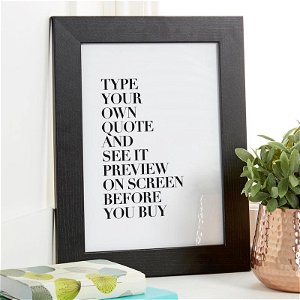 personalised typography quote print