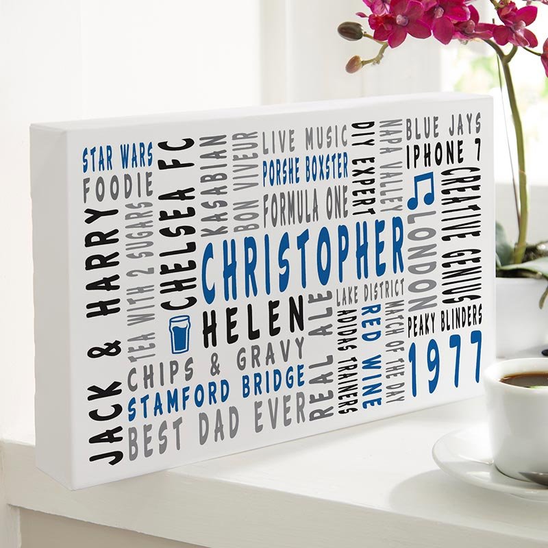 unusual birthday gift typographic art print