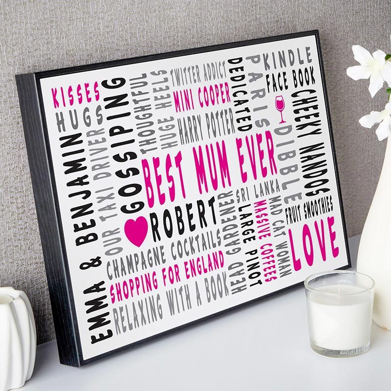 personalised wall art typography gift