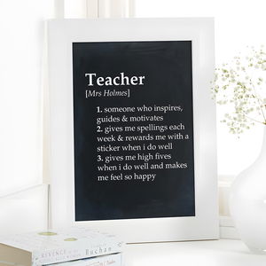 Personalised Gifts for Teachers | Word Art Picture Prints & Canvas