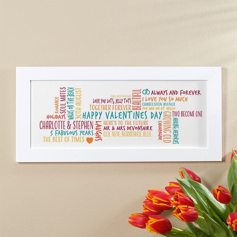 personalised word cloud gift for valentines day