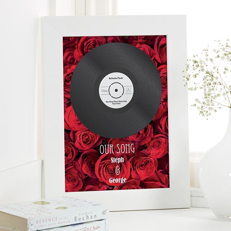 favourite song record personalised print