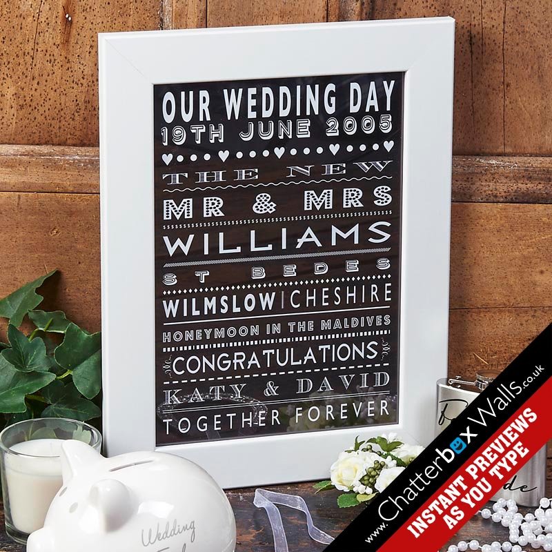 personalised wedding print