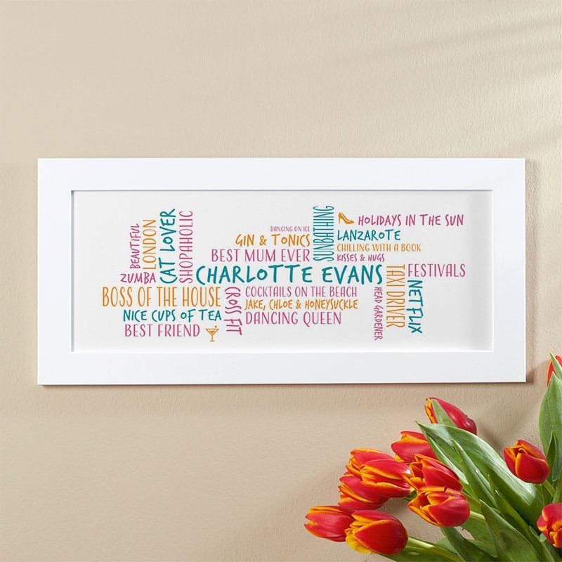 word cloud typography gift