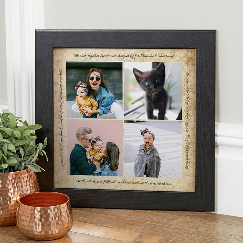 family gift wall art photo and text