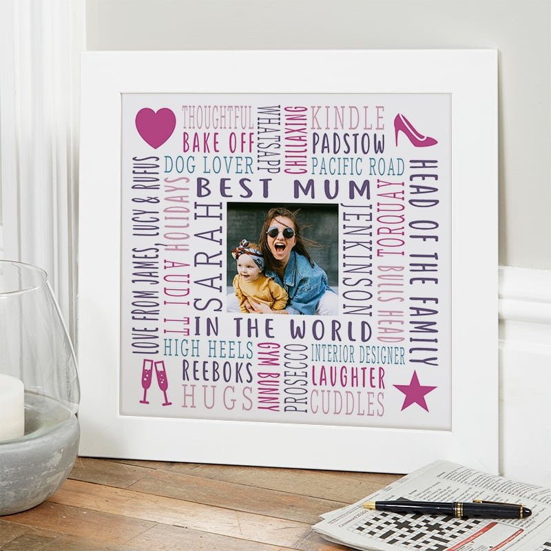 gifts with photo wall art with words