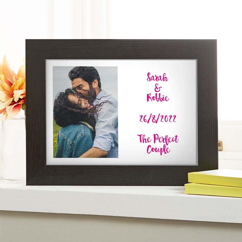 personalised photo print with text framed