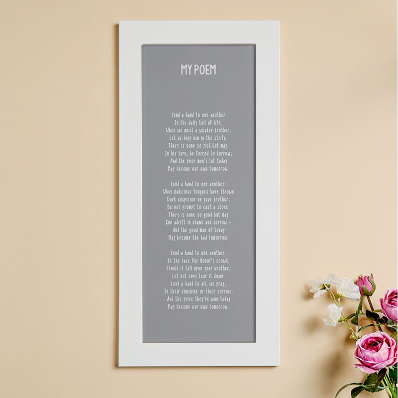 Personalised Poem Framed Wall Art