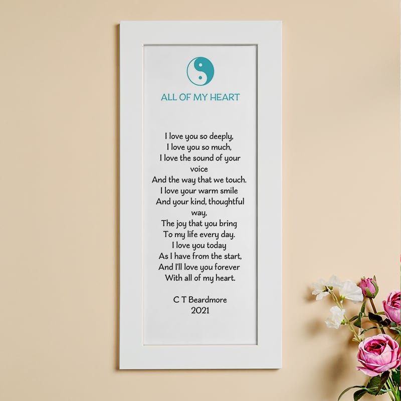 poetry gift ideas unique custom wall art picture