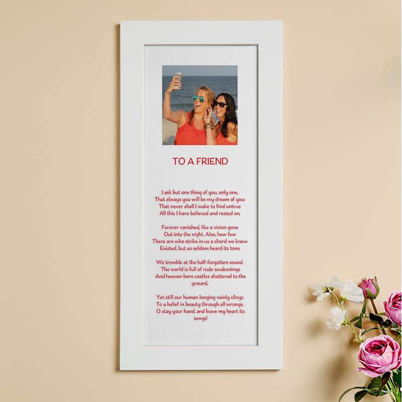 poem gift with photo memory