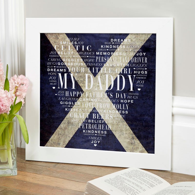 scottish flag fathers day unique word print gift