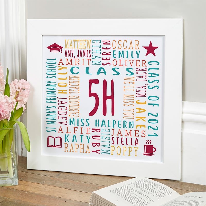 teacher gift from class personalised picture