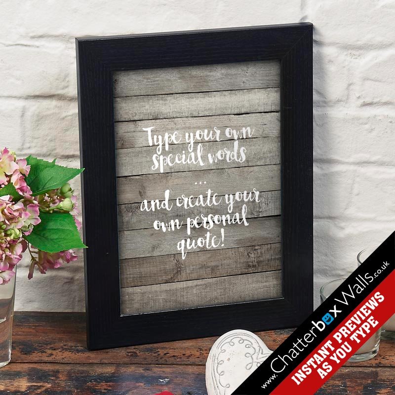 type your words print canvas bespoke