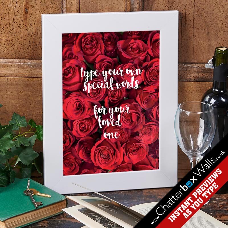 personalised type a quote valentines gift