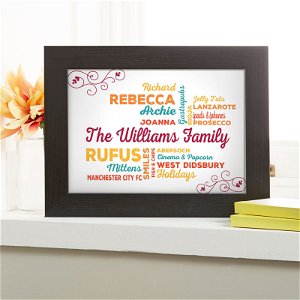 personalised gifts family word art