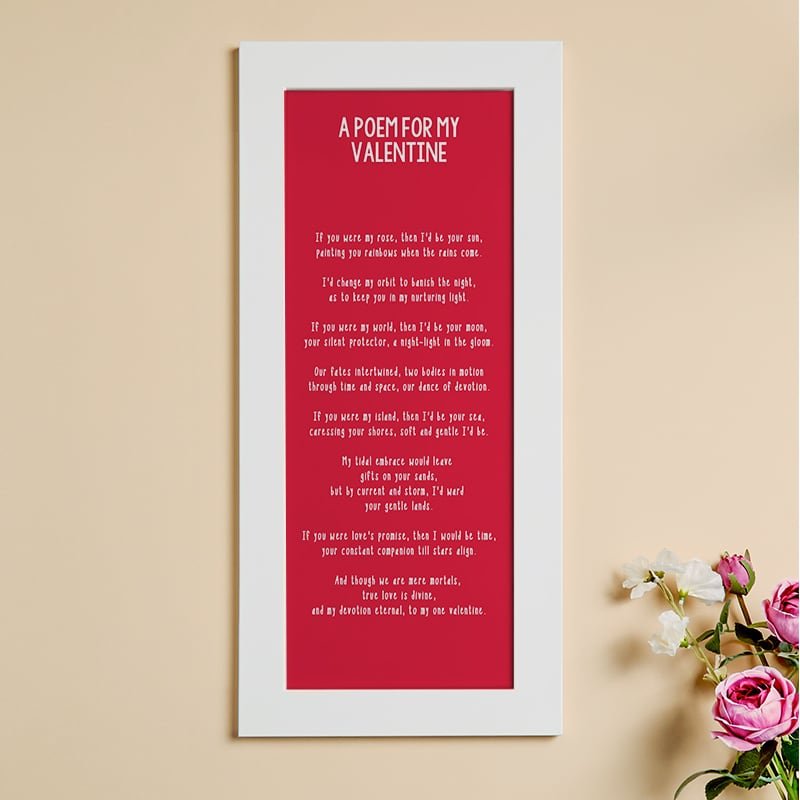 valentine's gift personalised poem picture