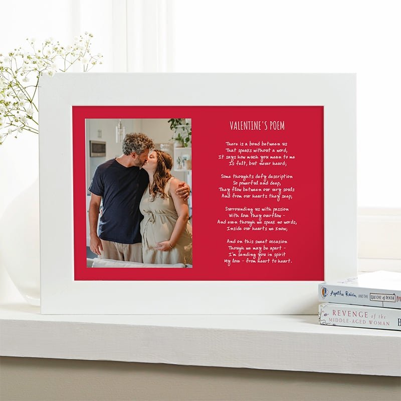 Valentine's Day Gift of Personalised Poem With Photo Print or Canvas