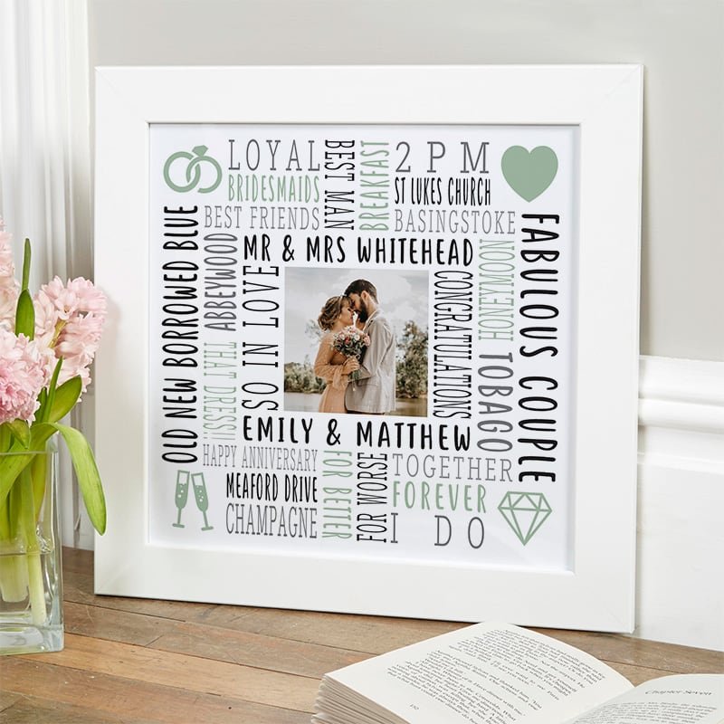 anniversary gift wedding photo with words picture