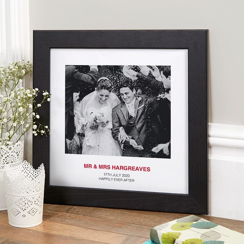 Personalised Photo Plaque Gift Keepsake Wedding Anniversary P6457B 