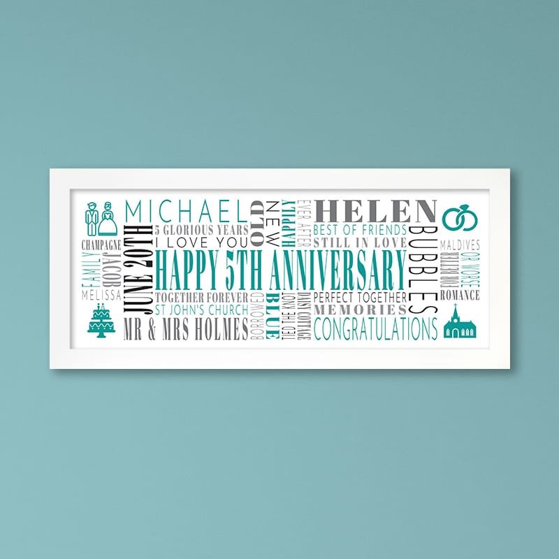 personalised wedding anniversary gift ideas wordle picture