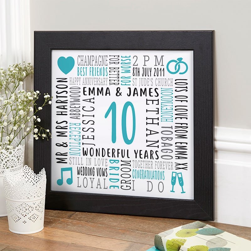 wedding anniversary gift ideas for husband personalised word picture