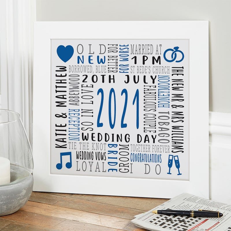 wedding gift ideas personalised picture framed