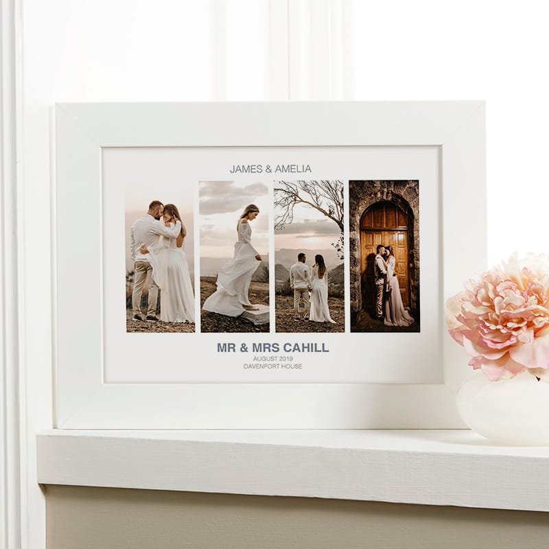 wedding anniversary photo gift with text