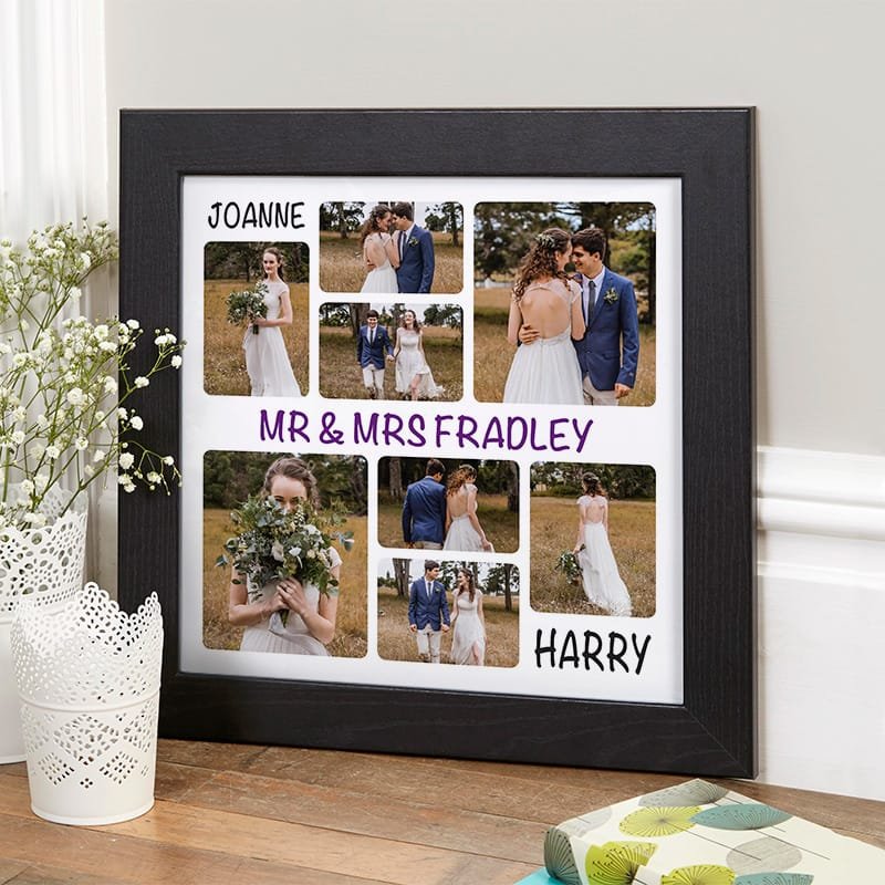 wedding anniversary gift photo collage picture framed
