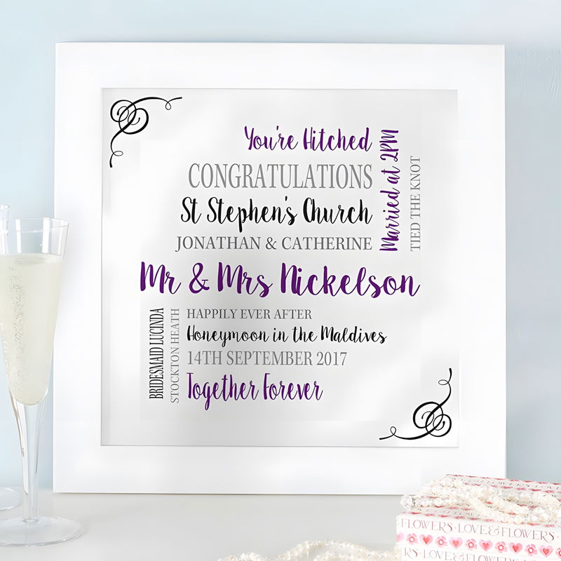 Personalised Wedding Word Art Pictures | Chatterbox Walls