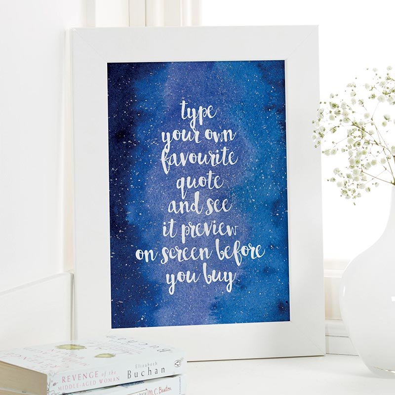 type your own quote print canvas