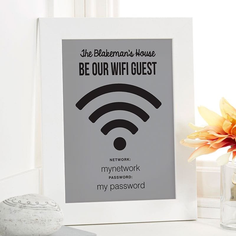 personalised wifi sign