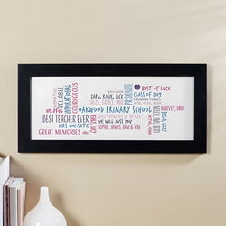 Teacher Gift of Personalised Word Cloud Picture By Chatterbox Walls