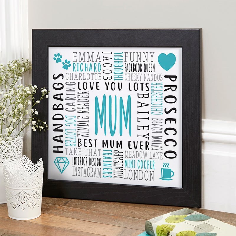 unusual gift for her word picture framed