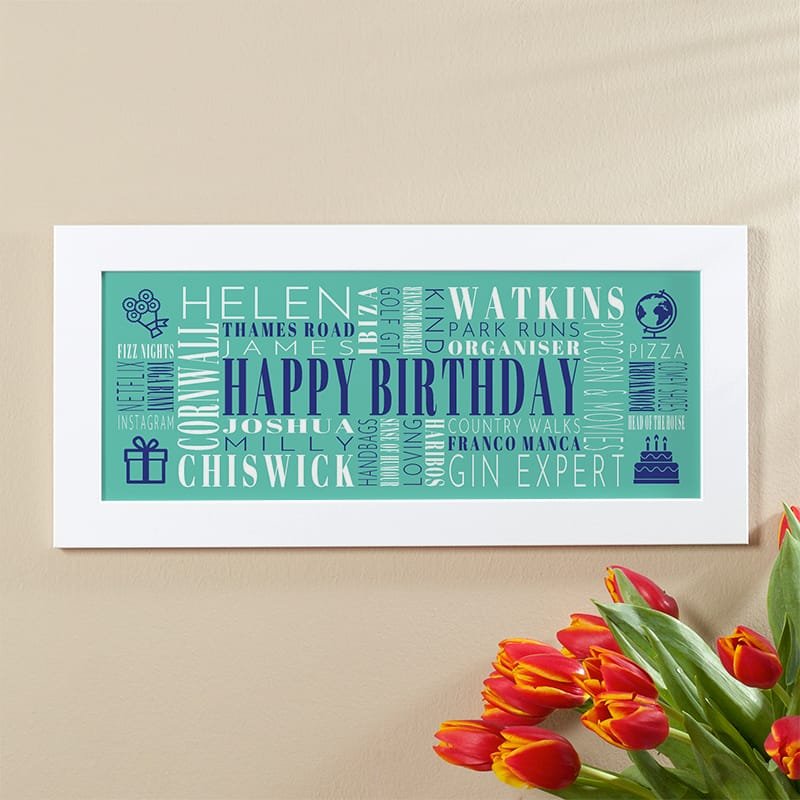 birthday present inspiration personalised wordle picture