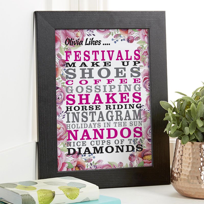 gifts for her personalised print